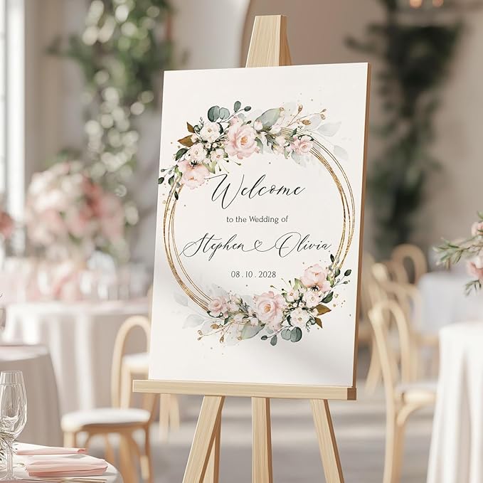 Personalized Wedding Welcome Sign, Pole Mount - Image 3