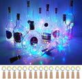 Wine Bottle Lights with Cork 15Pack 10 LED 40 Inches Battery Operated Silver by SmilingTown