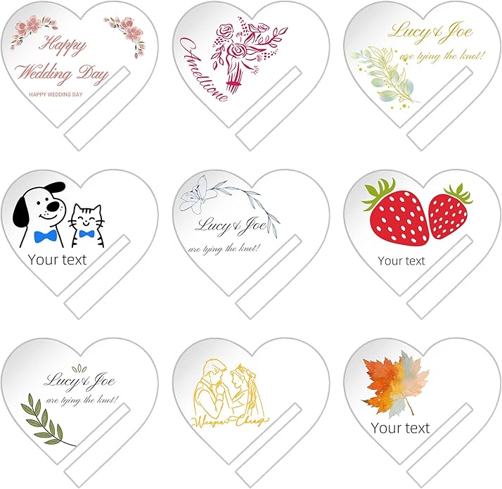 100 Pcs Wine Glass Name Tags, Personalized Wedding Drink Tags Reusable Circle - Image 2