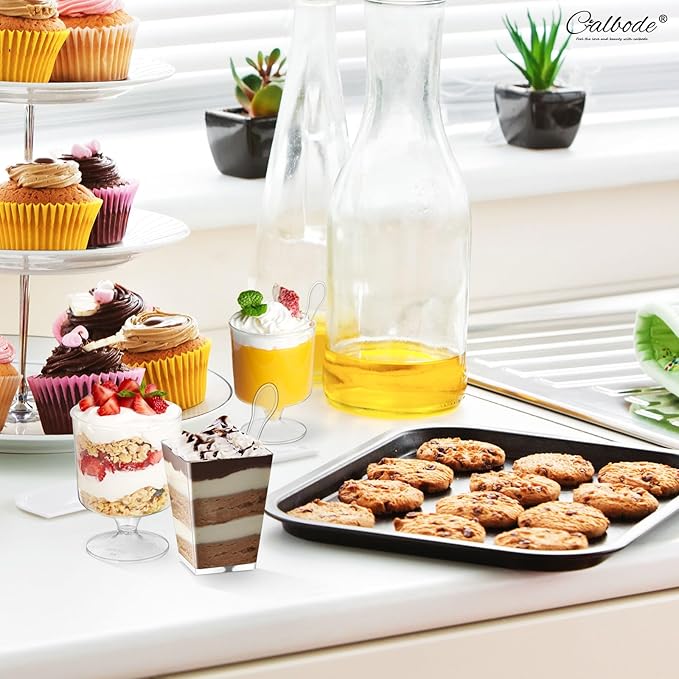 300 Packs Dessert Cups with Spoons, 5 OZ Mini Clear Plastic Disposable Parfait - Image 5