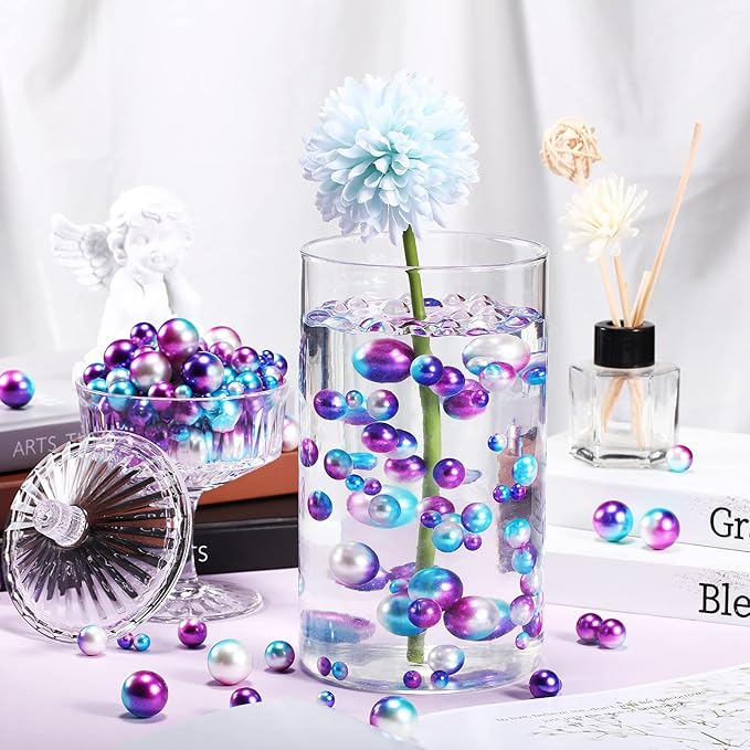 150 Pieces Vase Filler Faux Pearls Vase Makeup Beads No Hole Gloss Bead Mixed - Image 4