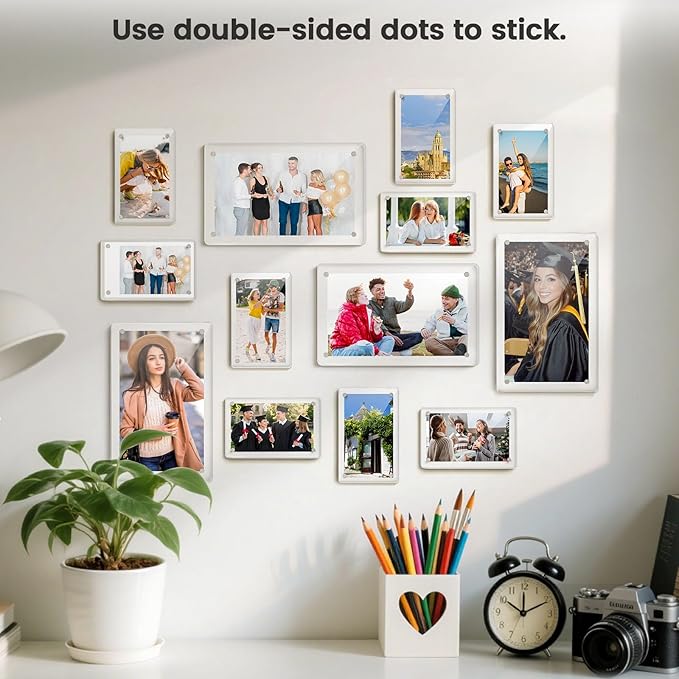 DomeStar Magnetic Acrylic Picture Frame 2.4 x 3.5 Inch, 8 Pack Double-Sided - Image 8