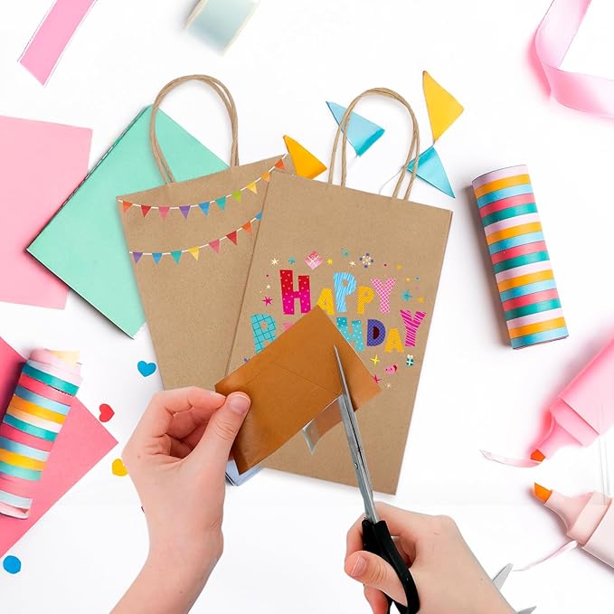 MESHA Kraft Gift Bags 200 Pack 5.25x3.75x8 Inch Small Brown Paper Bags - Image 4