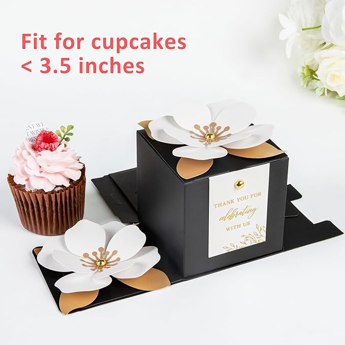 FEIYI 20 PCS Black Gift Boxes, 3 In 1 Favor Boxes - Image 4