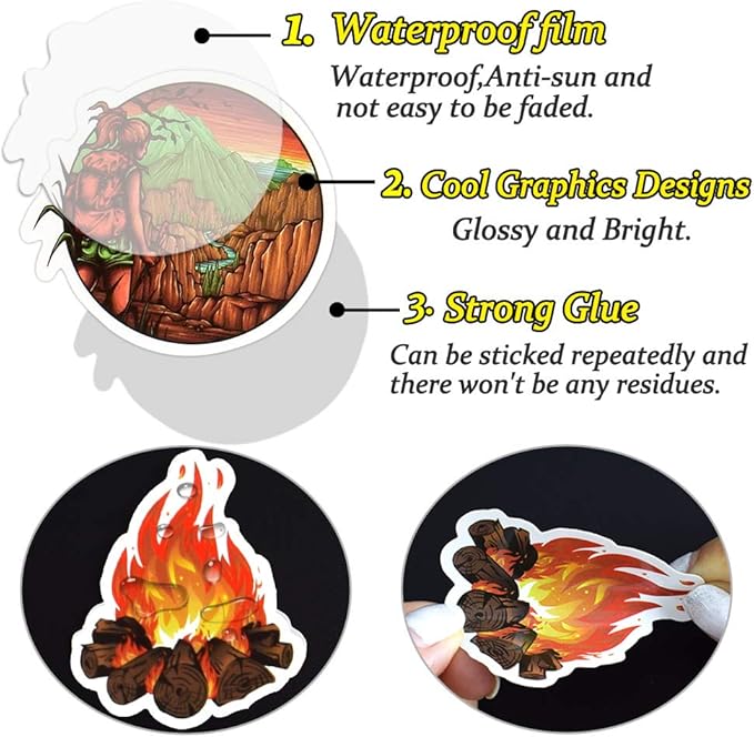 Stickers for Water Bottles Outdoor, Nature Stickers Camping Stickers Adventure - Image 4