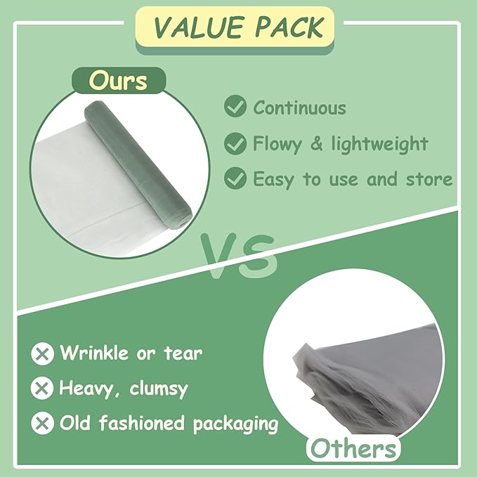 Tulle Fabric Rolls, 54 Inch by 10 Yards Tulle Ribbon - Image 3