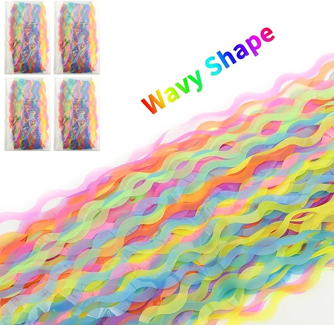 4 Pack Colorful Foil Fringe Curtain Backdrop - Image 3