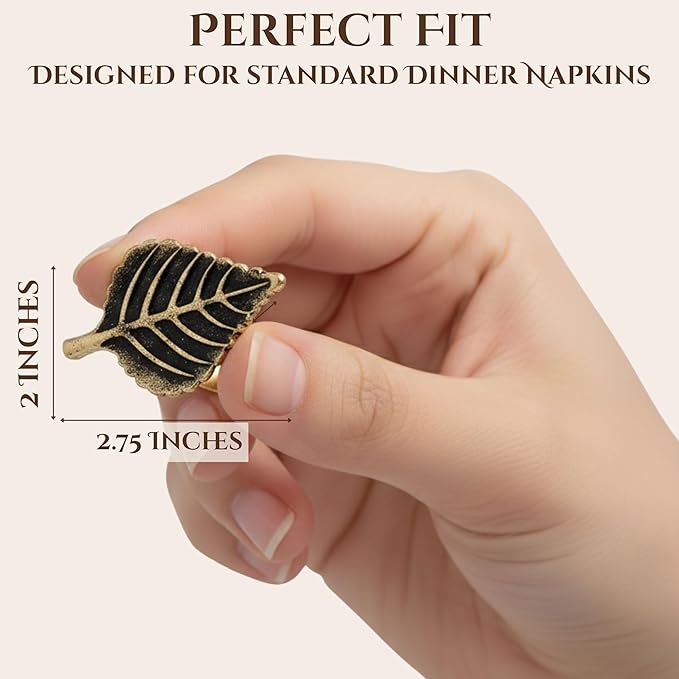 Set of 12 Rooster Napkin Rings for Farmhouse Decor | Premium Metal Leaf - Image 4