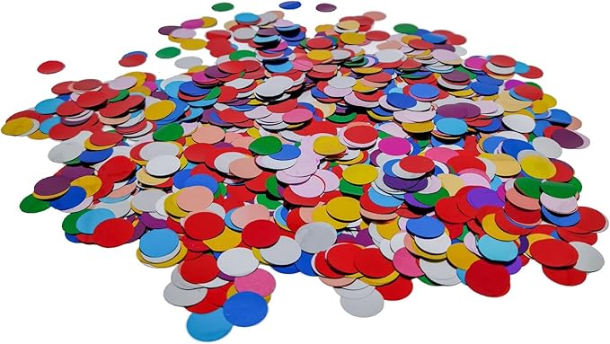 Rainbow Foil Confetti, Colorful Round Dots Foil Glitter Table Confetti by CC+Wonderland