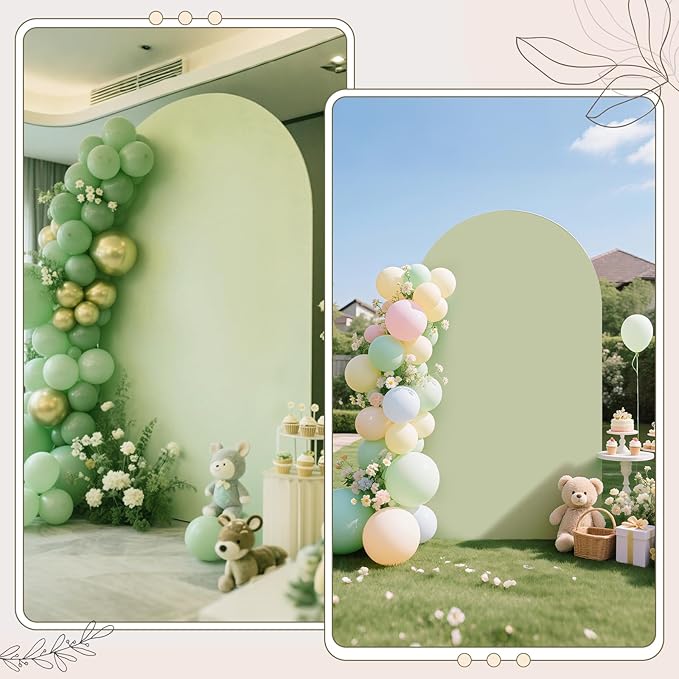 Ledido Wedding Arch Backdrop Cover 6FT Arch Covers Fitted Stretchy Spandex - Image 7
