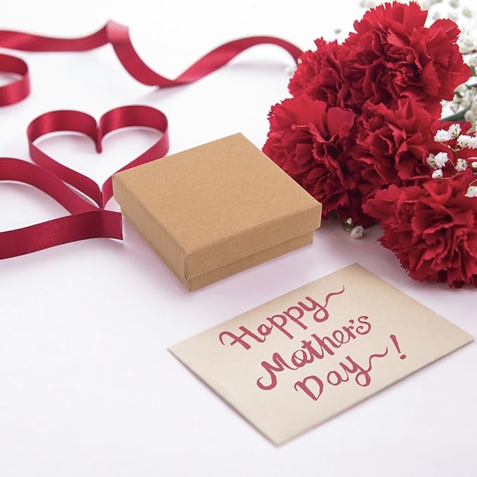 Gift Box Necklace Earring Ring Box Gift Box, 12 Pieces Square Cardboard Jewelry - Image 7