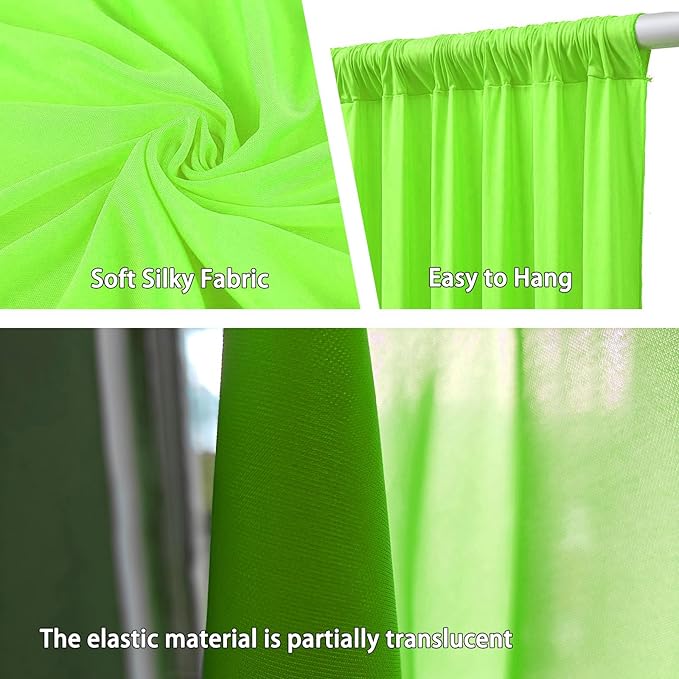 10 x 10 Feet Light Green Backdrop Curtain - Image 3