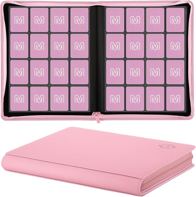Premium Card Binder 16 Pocket, Trading Card Binder Holds up to 1000+Cards by MOSLA
