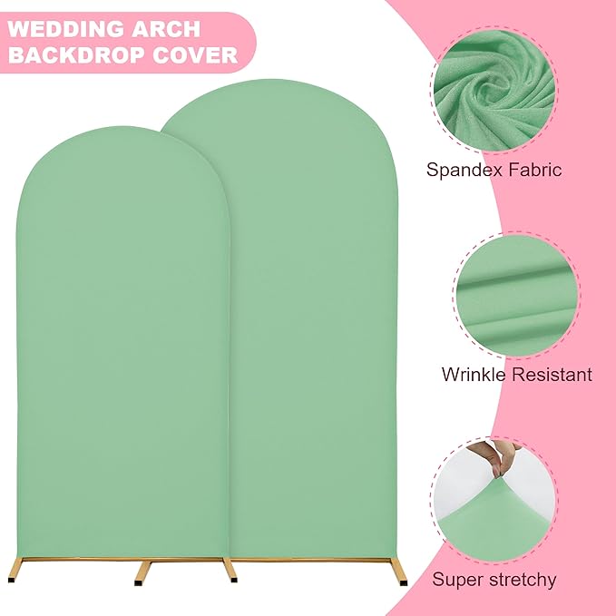 7.2FT Wedding Arch Covers Arch Backdrop Cover Arch Stand Covers Set Arch Cover - Image 4