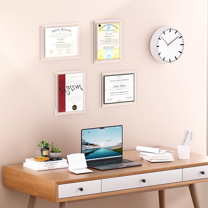 Acrylic Picture Frame for Wall, No Drill Floating Frameless Photo Frame for - Image 5