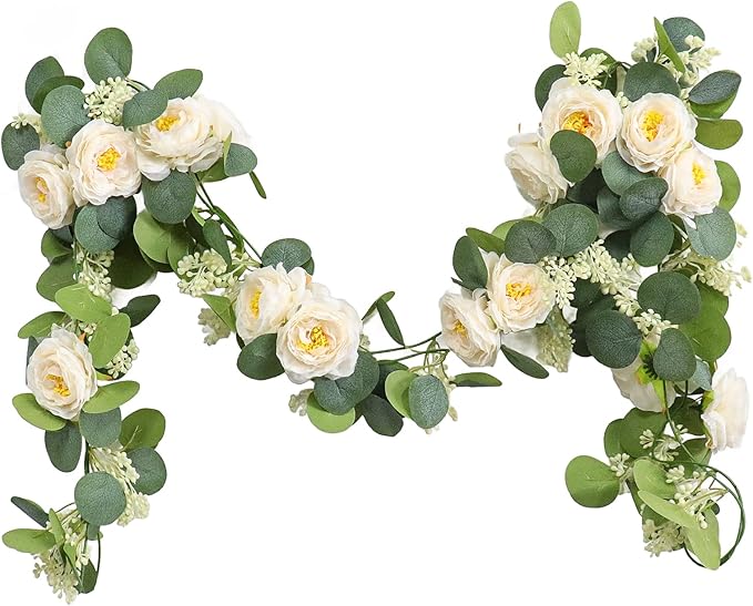 MAKHOT 2PCS 6.6Ft Artificial Eucalyptus Garland, and Home Decor. - Image 9