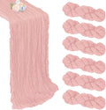 6 Pack Dusty Pink Cheesecloth Table Runner 10ft Boho Gauze Fabric Cheese Cloth by Pepmily