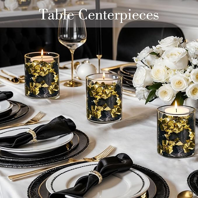 DomeStar Black Fake Ice, Vase Fillers Black Plastic Gems Marbles - Image 6