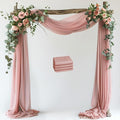 Wokceer Dusty Rose Wedding Arch Draping Fabric Backdrop 4 Panels 28.7" X 20FT by Wokceer