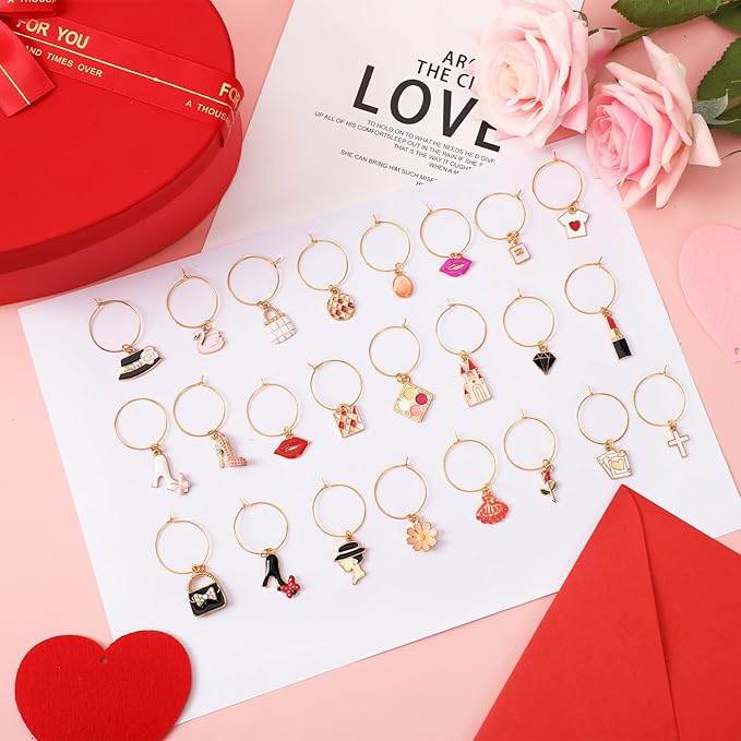 SANNIX 24pcs Wine Glass Charms - Image 3
