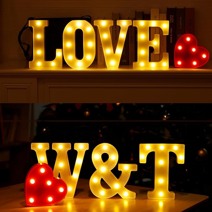 Led Light Up Letters, Led Marquee Letter Lights Love Sign, Decorative Numbers - Image 4