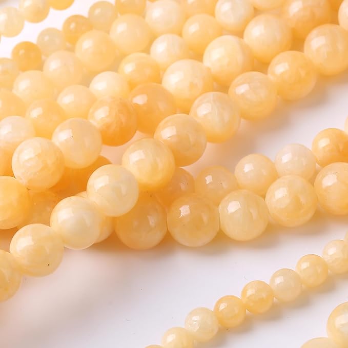 Rice Topaz Stone Beads Gemstone Round Crystal Energy Jade Beads Stone Beads - Image 4