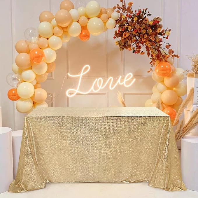 Fitable Sequin Tablecloth for Parties 90x132 Inch by Fitable