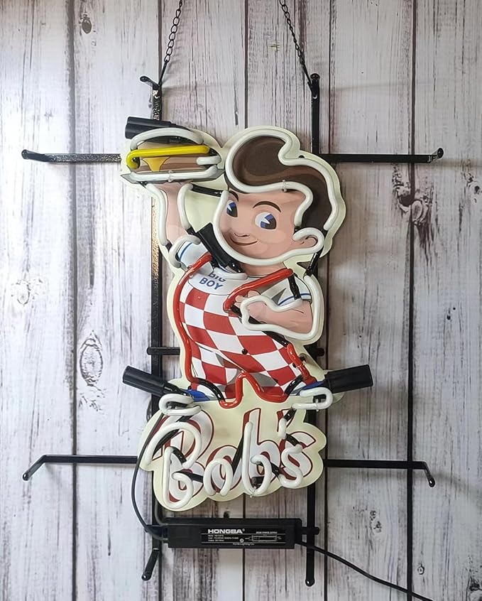 Neon Signs for Wall Decor Compatible For Bob's Big Boy Restaurant Burger Sign - Image 3