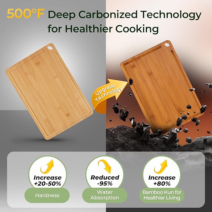 Bamboo Cutting Board, Durable Wood Cutting Boards - Image 2