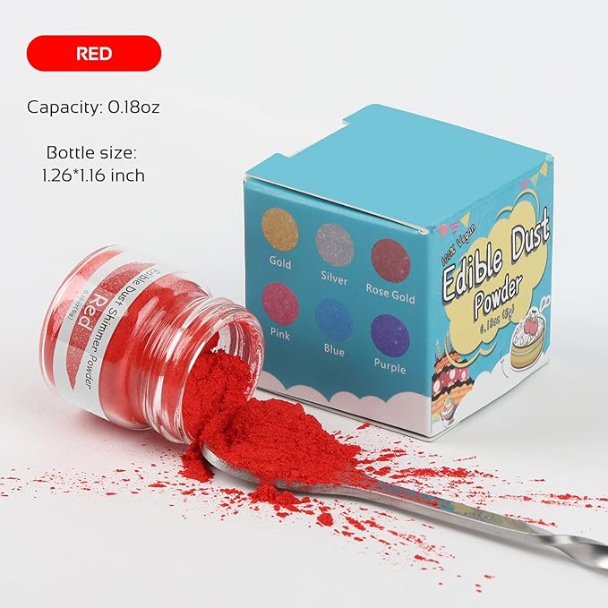 Jelife Red Edible Luster Dust - Image 2