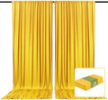 2 Panels Yellow Backdrop Curtain, 10 x 7 Feet Background Curtains by Zankubom