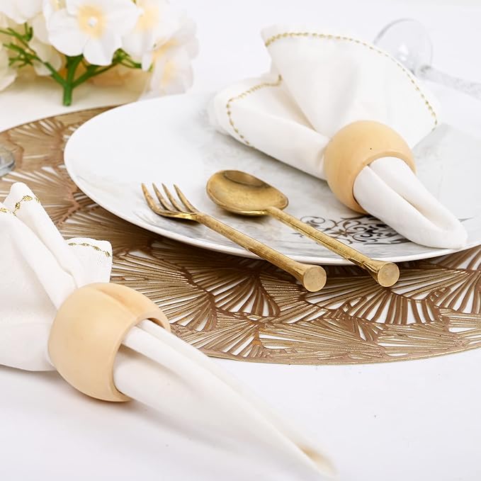 Wooden Napkin Rings Set of 12 - Image 8