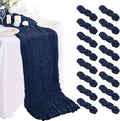Boho Gauze 16PCS Navy Blue Cheesecloth Table Runners by AIRIT+LOVELY