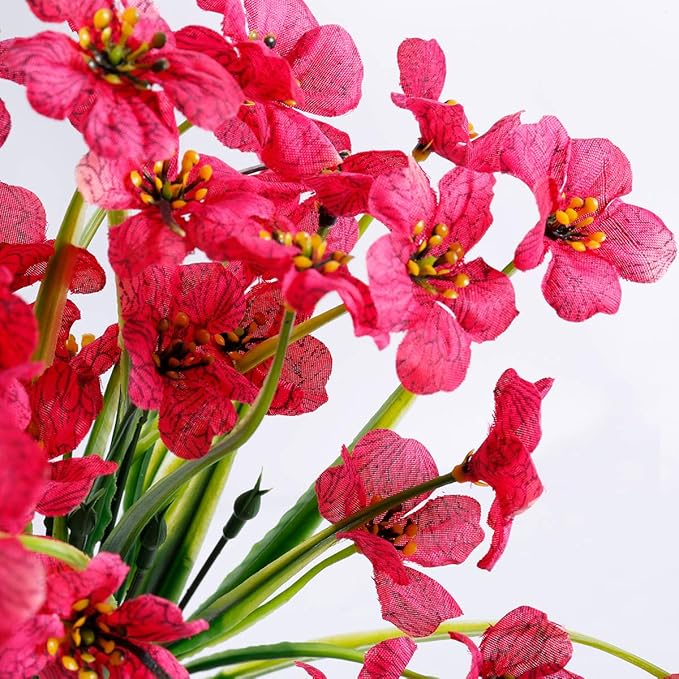 30 Bundles Artificial Flowers Outdoor UV Resistant Fake Flowers No Fade Faux - Image 2