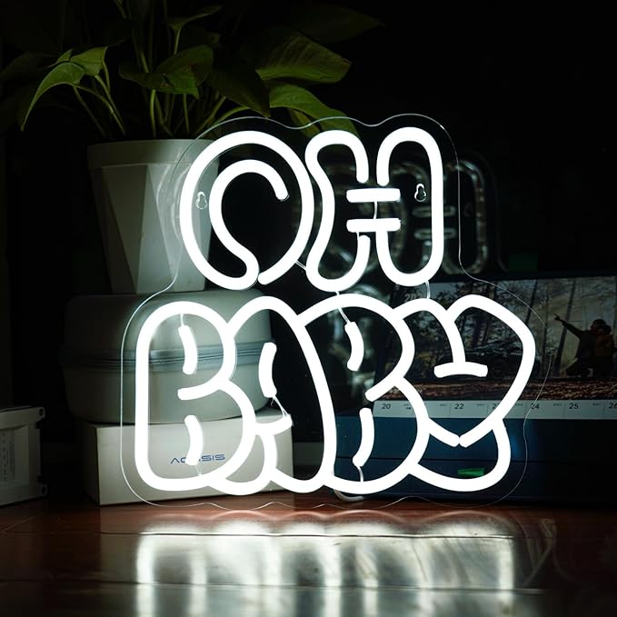 Oh Baby Neon Sign for Backdrop Wall Decor, Cute Decorative Lights, oh baby Neon by BEAUTIFULLIFE-US