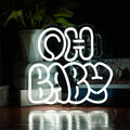Oh Baby Neon Sign for Backdrop Wall Decor, Cute Decorative Lights, oh baby Neon by BEAUTIFULLIFE-US