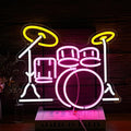 Drum Kit Neon Sign Dimmable Multicolored Led Neon Light by LISIGNVE