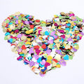 Multicolor Metallic Foil Confetti Heart Glitter Rainbow Table Confetti by SIPRKAICT
