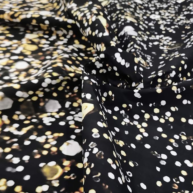 SJOLOON Black and Gold Backdrop Gold Spots Backdrop Vinyl Photography Backdrop - Image 4