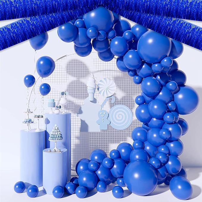 6 Pack 10 Feet Blue Foil Fringe Garland Metallic Tinsel Streamers Banner Wall - Image 3