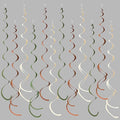 36 Pcs Jungle Hanging Swirl Decorations Sage Green Brown Beige Felt Swirl by pinkblume