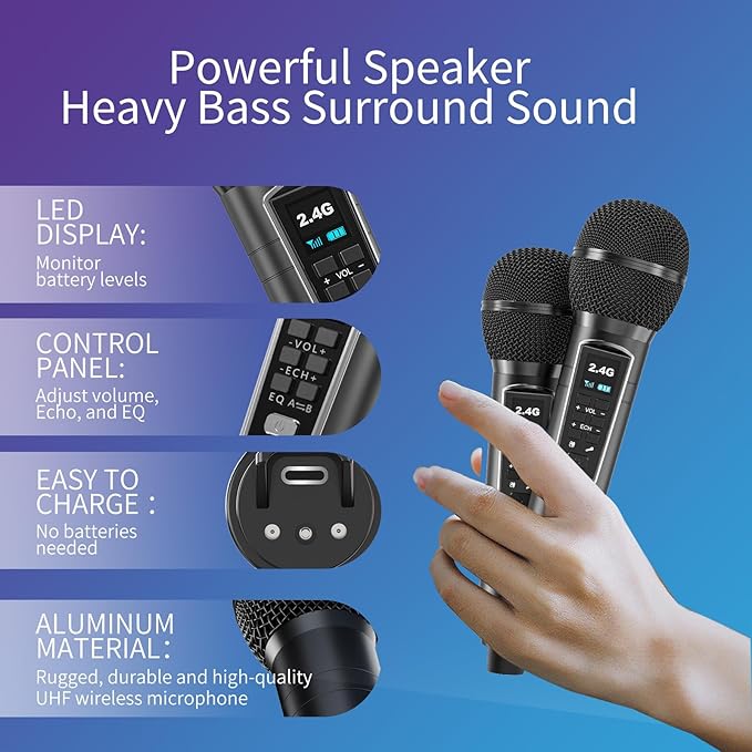 Karaoke Machine for Adults and Kids - Image 4