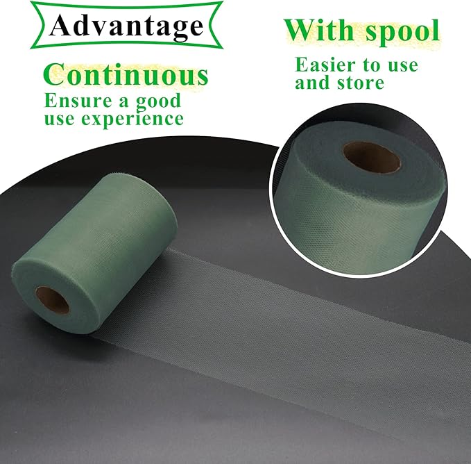 Sage Green Tulle Fabric Rolls 6 Inch by 100 Yards Fabric Spool Tulle Ribbon - Image 4