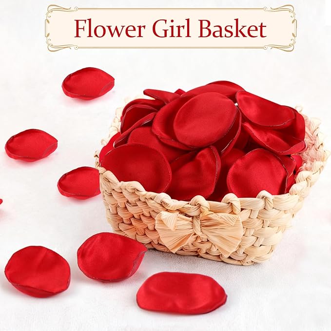 300pcs Dark Red Faux Silk Rose Petals - Image 3