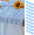 Baby Blue Cheesecloth Table Runner 10 Pack Fall Table Runners Boho Gauze 120 by DeZerlor