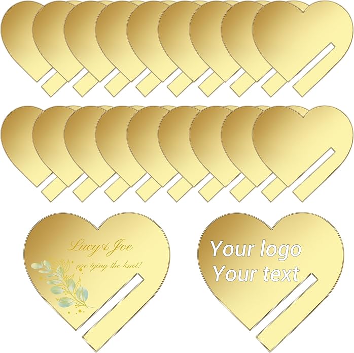 100 Pcs Wine Glass Name Tags, Personalized Wedding Drink Tags Reusable Circle by loolength