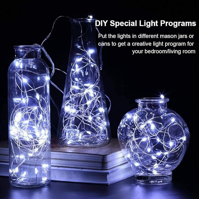 10 Pack Fairy Lights Battery Operated - 7ft 20 LED Twinkle Lights Copper Wire - Image 3