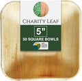 Disposable Palm Leaf 5" Square Bowl Dipping Bowls | Bamboo Like| All Natural by CharityLeaf