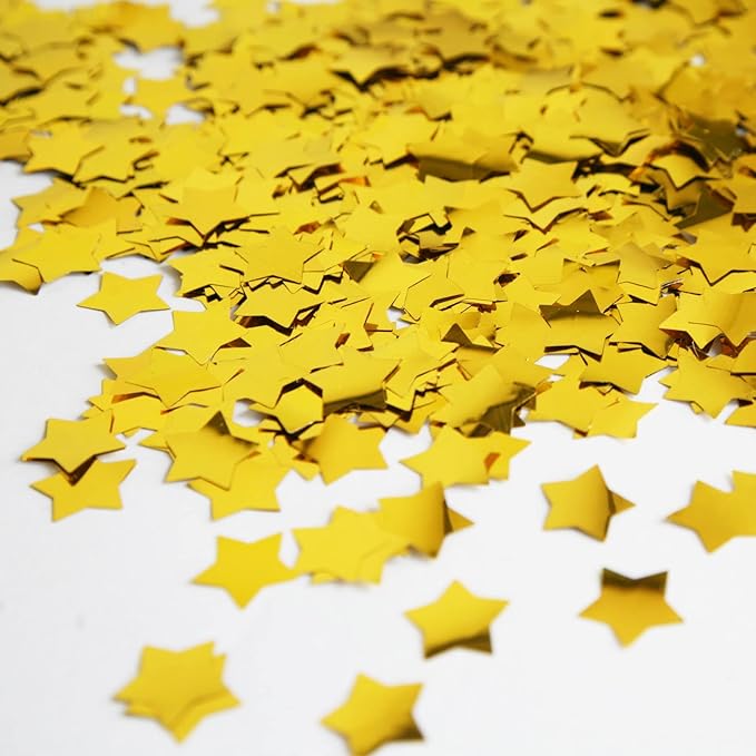 Gold Star Confetti, Foil Glitter Table Confetti, Sparkling by Tim%26Lin