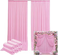 30ftx12ft Wrinkle Free Pink Backdrop Curtain, 6 Panels 12FT Height Pink Wedding by LeegleriTableSkirt